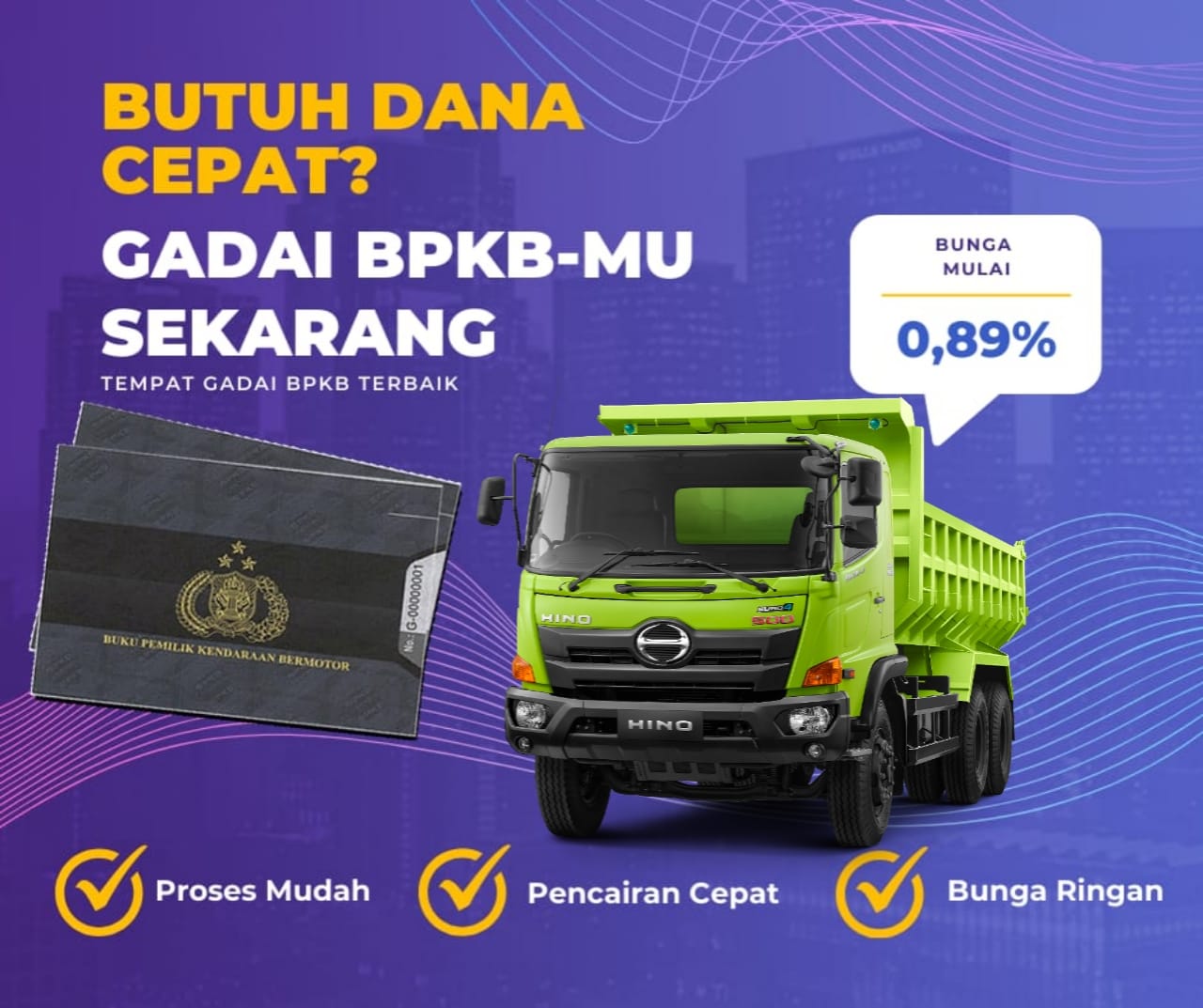 Pinjaman Dana Jaminan Bpkb Mobil Truck Hino Dapat Pinjaman Berapa? Seperti Ini Simulasinya